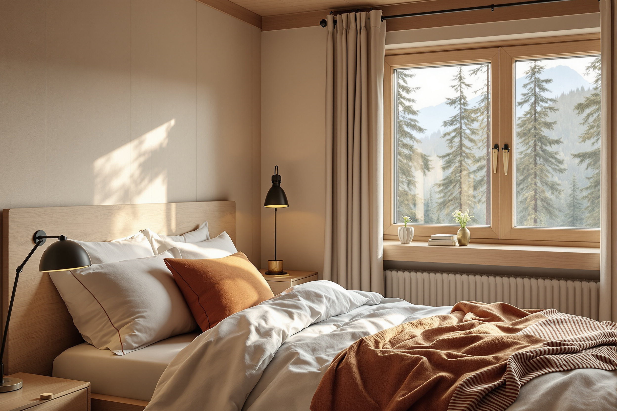 Schlafzimmer mit Doppelbett